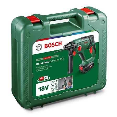 Bosch UniversalHammer 18V Akülü Matkap (Tek Akü, 2,5 Ah) - 06039D6002
