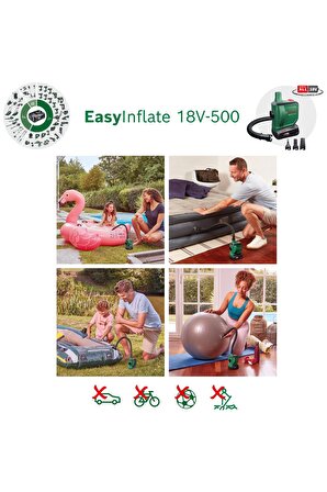 Bosch EasyInflate 18V-500 2.0 Ah Tek Akülü Hacimli Hava Pompası - 0603947201