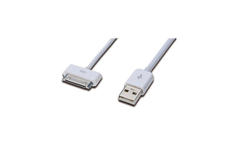 Ednet ED-31002 1 Mt USB 2.0 to iPod İphone iPad 30 Pin AWG 30 Ul Beyaz Şarj Data Kablosu
