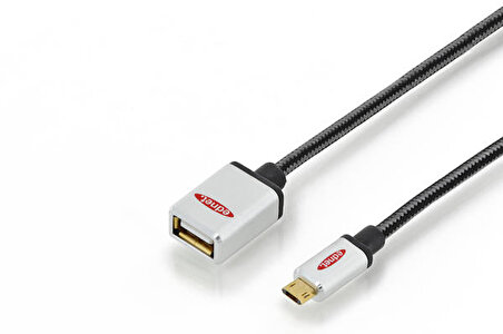 Ednet ED-84150 0.3 Mt micro USB to USB 2.0 Premium Erkek-Dişi OTG USB 2.0 Kablo
