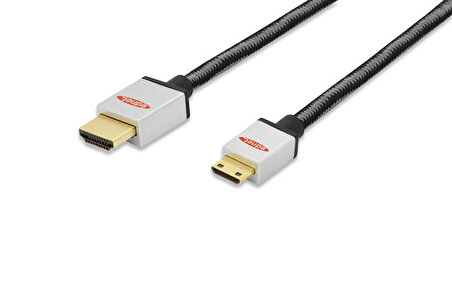Ednet ED-84488 2 Mt mini HDMI to HDMI Premium High Speed Ethernet Zırhlı Altın Dönüştürücü Kablo