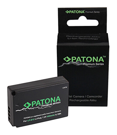Patona 1297 Premium LP-E12 Canon Batarya