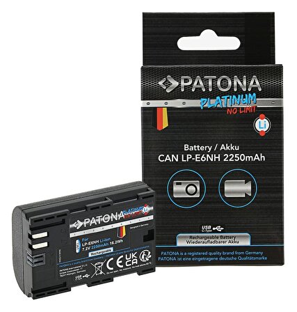 Patona 1361 Platinum LP-E6NH USB-C Canon Batarya