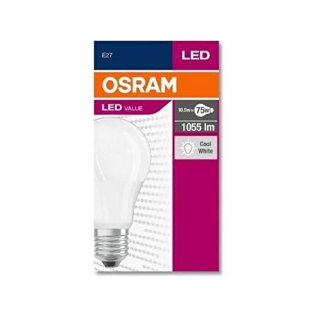 Osram LED Value Classic A75 10W E27 Duy Beyaz Işık