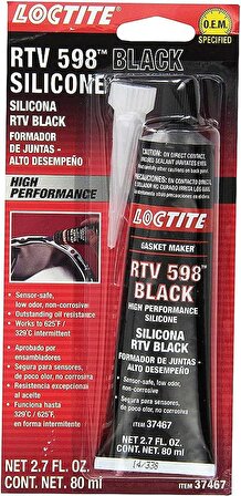 Loctite SI 598 RTV Isıya Dayanıklı Süper Siyah Sıvı Conta 80 ml Ford Onaylı L491985