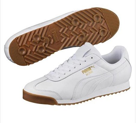 Puma Roma Classic Gum Erkek Beyaz Roma Ayakkabı 366408-01