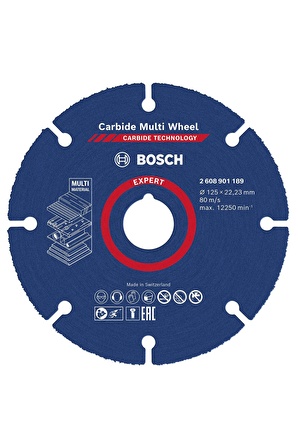 Bosch Expert Carbide Multi Wheel 125 mm, 22,23 mm Kesici Disk - 2608901189