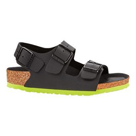 Birkenstock Siyah Erkek Çocuk Sandalet MILANO KIDS BF BLACK LIME