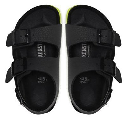 Birkenstock Siyah Erkek Çocuk Sandalet MILANO KIDS BF BLACK LIME