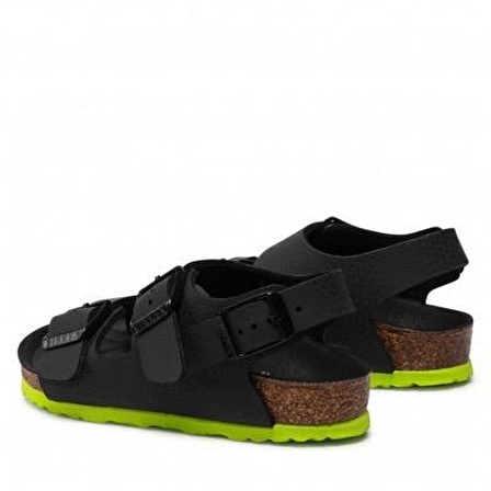 Birkenstock Siyah Erkek Çocuk Sandalet MILANO KIDS BF BLACK LIME