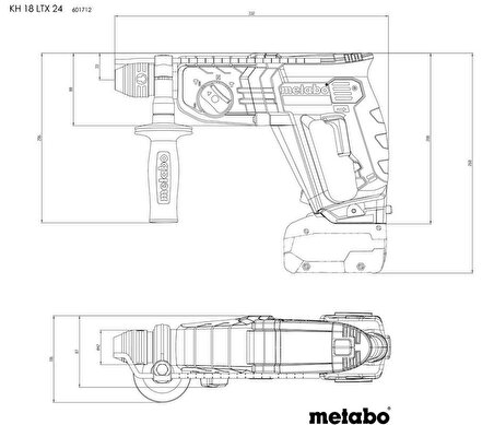 Metabo KH 18 LTX 24 / 4.0 Çift Akülü Pnömatik Kırıcı Delici 18V 4.0Ah