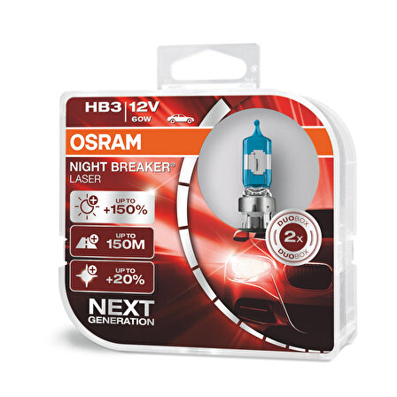 Osram 9005 HB3 Night Breaker Laser %150 Fazla Işık (Takım - 2 Adet)