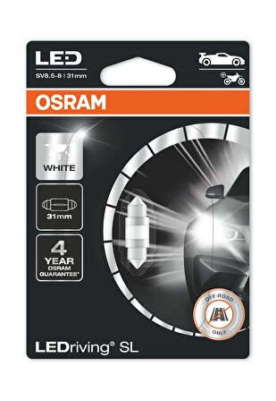 Osram Sofit Led LEDriving SL C5W 31mm 6000K Beyaz Işık 4 Yıl Garantili 6438WP.01B (1 Adet)