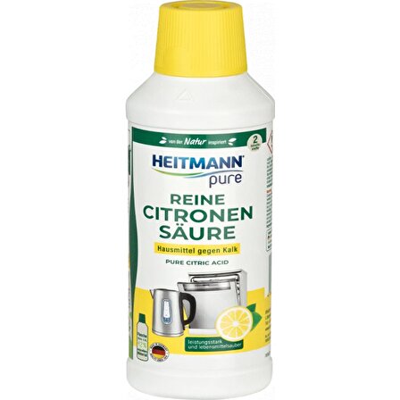 Heitmann Pure Saf Limon Asidi Kireç Çözücü -Banyo/Mutfak/ Yüzey Temizliği -Sıvı-500 ml