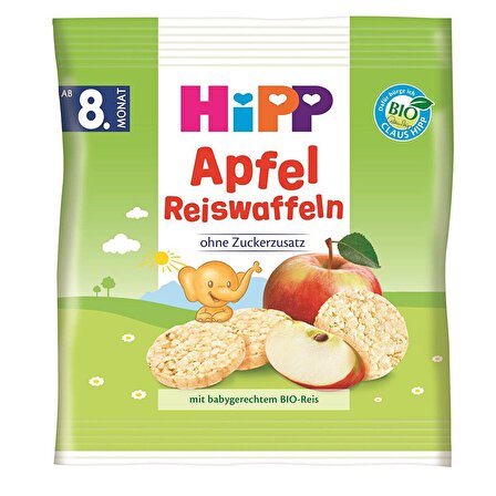 Hipp Organik Pirinçli Elmalı Bebek Gofreti 30 gr