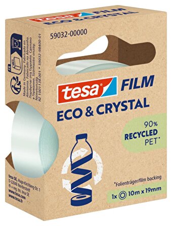 tesafilm® Eco & Crystal Recycled PET 10mx19mm