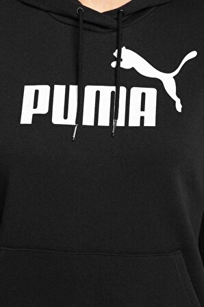 Puma Ess Logo Hoodie Tr (s) Kadın Sweatshirt 586791 01 Black