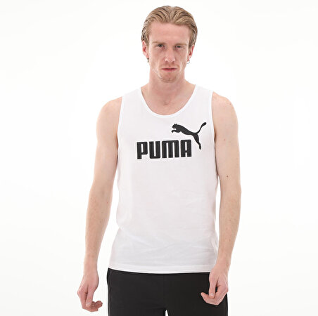586670-02 Puma Ess Tank  White Erkek T-Shirt Beyaz