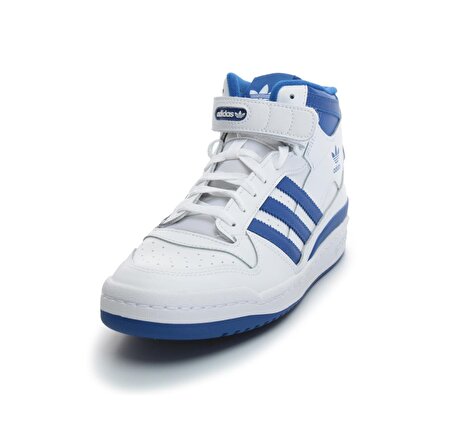 adidas Beyaz - Mavi Erkek Bilekli Lifestyle Ayakkabı FY4976 FORUM MID