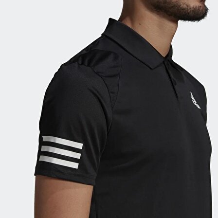 Adidas GL5421 Club 3Str Polo Siyah - Beyaz Erkek Polo T-Shirt