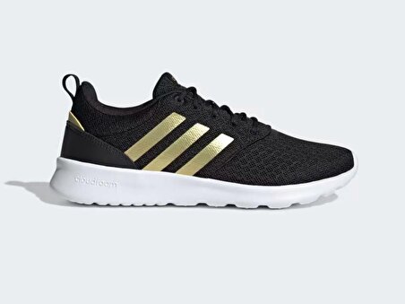 Adidas QT Racer 2.0 Siyah Gold Detay Kadın Sneaker Koşu Yürüyüş Günlük Spor Ayakkabısı H05800