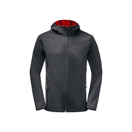 Jack Wolfskin Düz Antrasit Erkek Polar Sweatshırt 1307471-6350 BORNBERG HOODY M