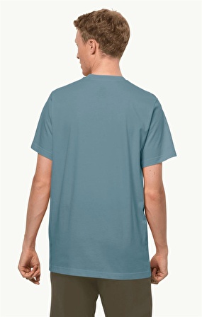 Jack Wolfskin Bisiklet Yaka Mavi Erkek T-Shirt 1808382_1282 ESSENTIAL T M