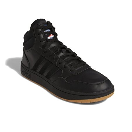GY4745-E adidas Hoops 3.0 Mıd Erkek Spor Ayakkabı Siyah