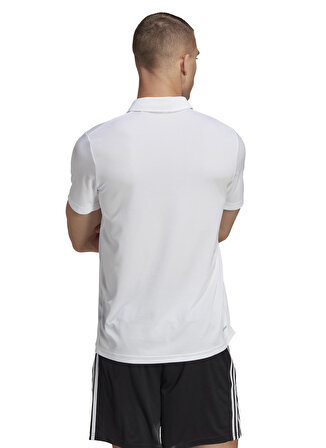 adidas Dik Yaka Düz Beyaz - Siyah Erkek T-Shirt IB8105 TR-ES BASE POLO