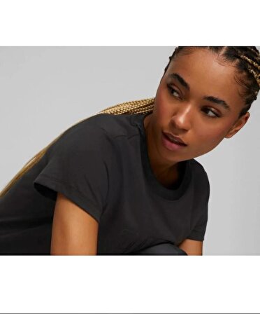 Puma Safari Glam Ss Tee Kadın Koşu Tişörtü  52225201 Siyah