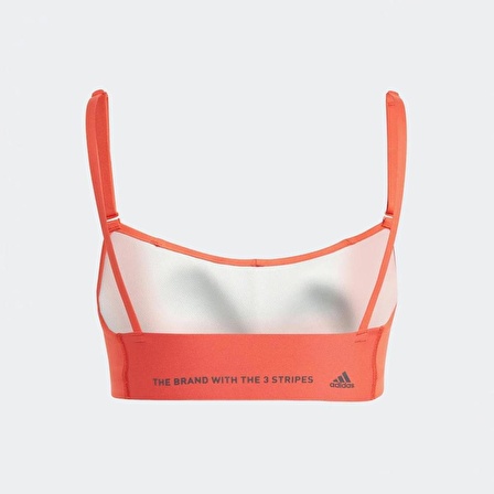 Adidas HR9682 Yoga Studio Light-Support Kadın Turuncu Pedli Bra