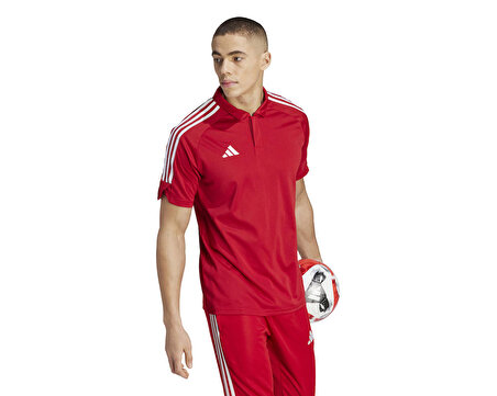 adidas Tiro23 L Polo Erkek Futbol Polo Yaka Tişört HS7228 Kırmızı