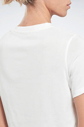 RI BL Crop Tee Beyaz Kadın Kısa Kol T-Shirt