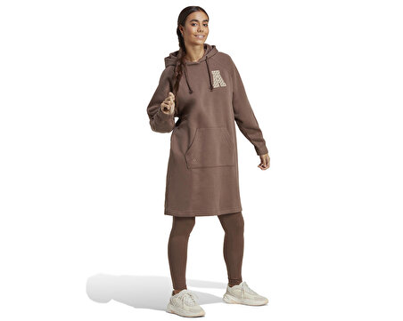 adidas W Lgm Dress Kadın Günlük Elbise IJ7282 Kahverengi