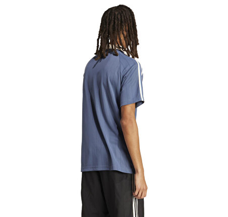 IU0199-E adidas Strıpe Jersey Erkek T-Shirt Mavi