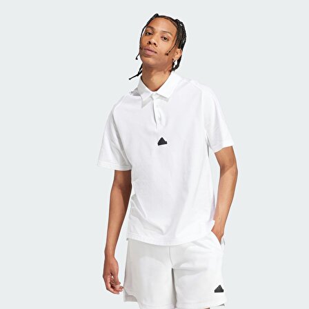 adidas Z.N.E. Premium Erkek Beyaz Polo Tişört (IJ6136)
