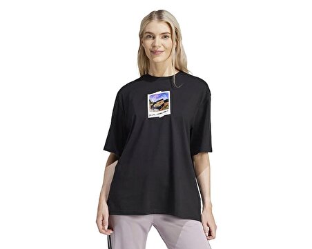 adidas All Day Os Tee Kadın Günlük Tişört IS1240 Siyah