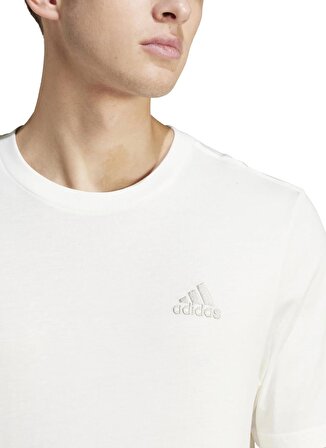 adidas Beyaz Erkek Yuvarlak Yaka Normal Kalıp T-Shirt IS1318 M