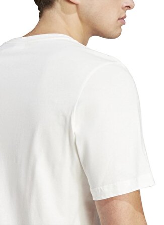 adidas Beyaz Erkek Yuvarlak Yaka Normal Kalıp T-Shirt IS1318 M