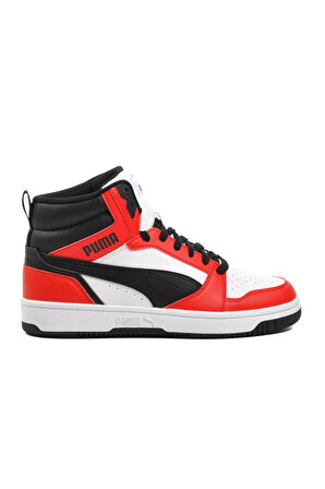Puma 392326 Rebound V6 Beyaz-Siyah-Kırmızı Erkek Hi Sneaker