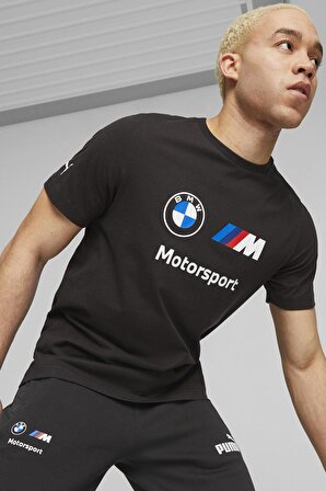 BMW MMS ESS Logo Tee  Siyah Erkek Kısa Kol T-Shirt