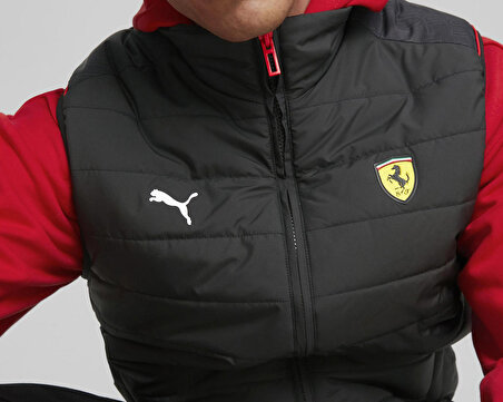 Puma Ferrari Race Padded Vest Erkek Günlük Yelek 62093901 Siyah