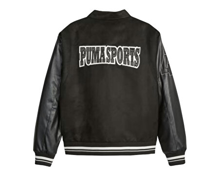 Puma Team Varsity Jacket Erkek Günlük Ceket 62178801 Siyah