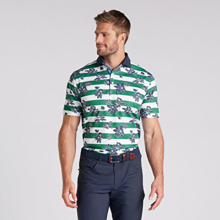 Puma Garden Pique Polo Tshirt / Erkek Çiçek Baskılı Golf Tshirt 
