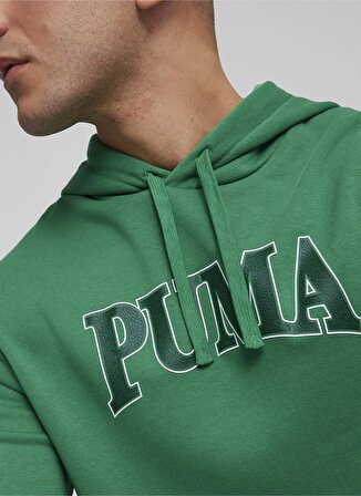 Puma 67896986  SQUAD Hoodie Yeşil Erkek Kapüşon Yaka Regular Fit Sweatshirt