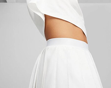 Puma Classics Pleated Skirt Kadın Günlük Etek 62423702 Beyaz