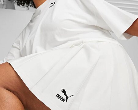 Puma Classics Pleated Skirt Kadın Günlük Etek 62423702 Beyaz