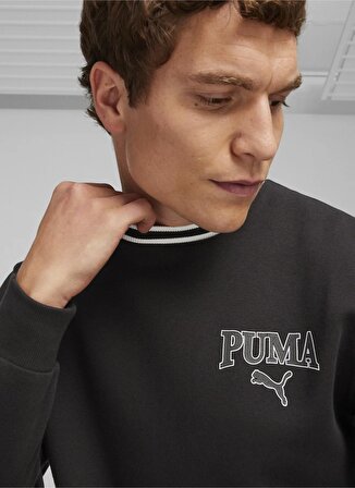 Puma 67897001  SQUAD Crew Siyah Erkek Kapüşon Yaka Regular Fit Sweatshirt
