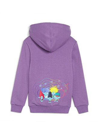 Puma Baskılı Kadın Mor Sweatshırt 62482650-PUMA X TROLLS Hoodie