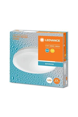 Ledvance 12W Led Plafonyer 3000K Sarı Işık Tavan Armatür Banyo Lambası